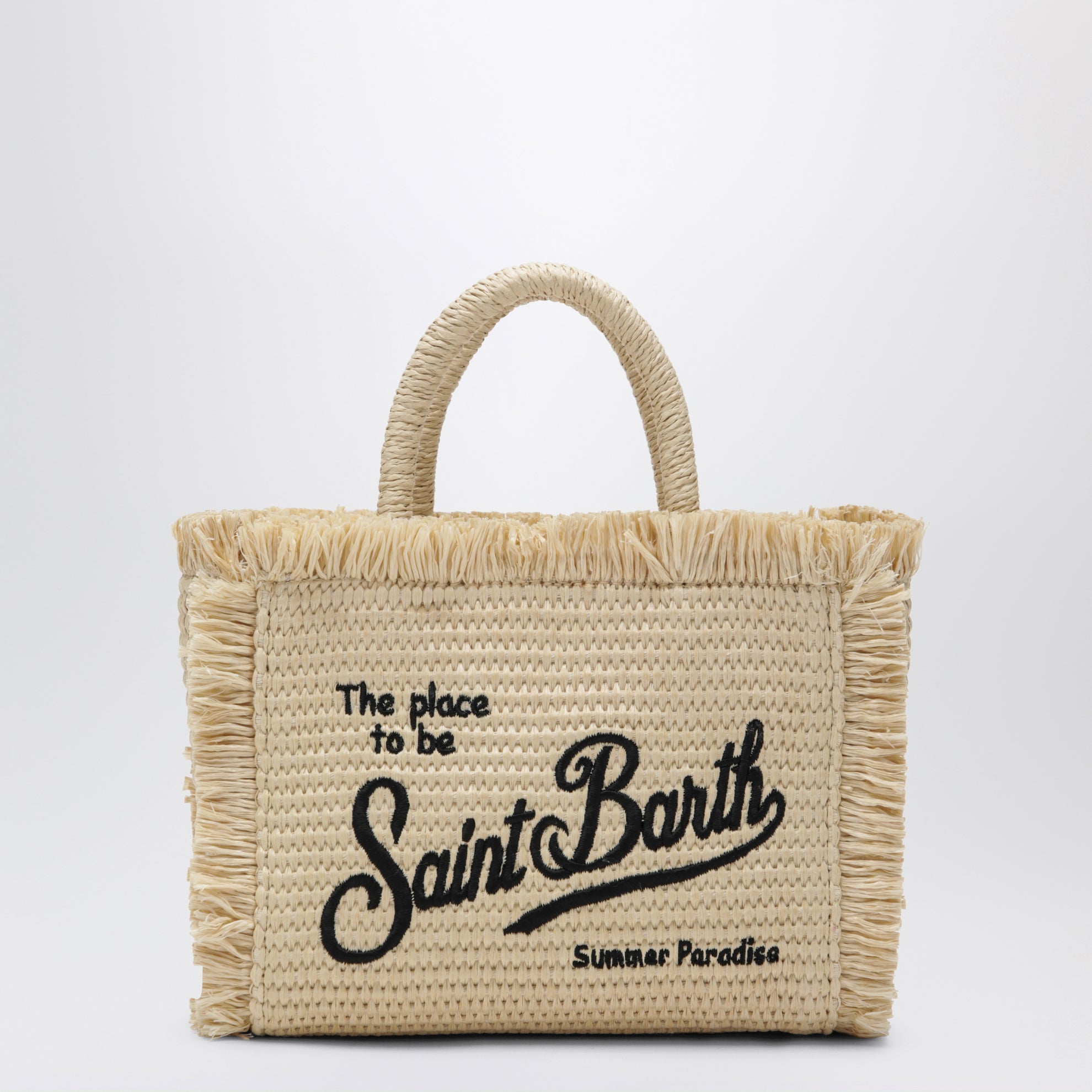 Small Colette bag in straw-effect fabric
