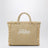 Kleine Colette-Tasche aus strohähnlichem Stoff mit Perlen