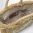 Kleine Colette-Tasche aus strohähnlichem Stoff mit Perlen