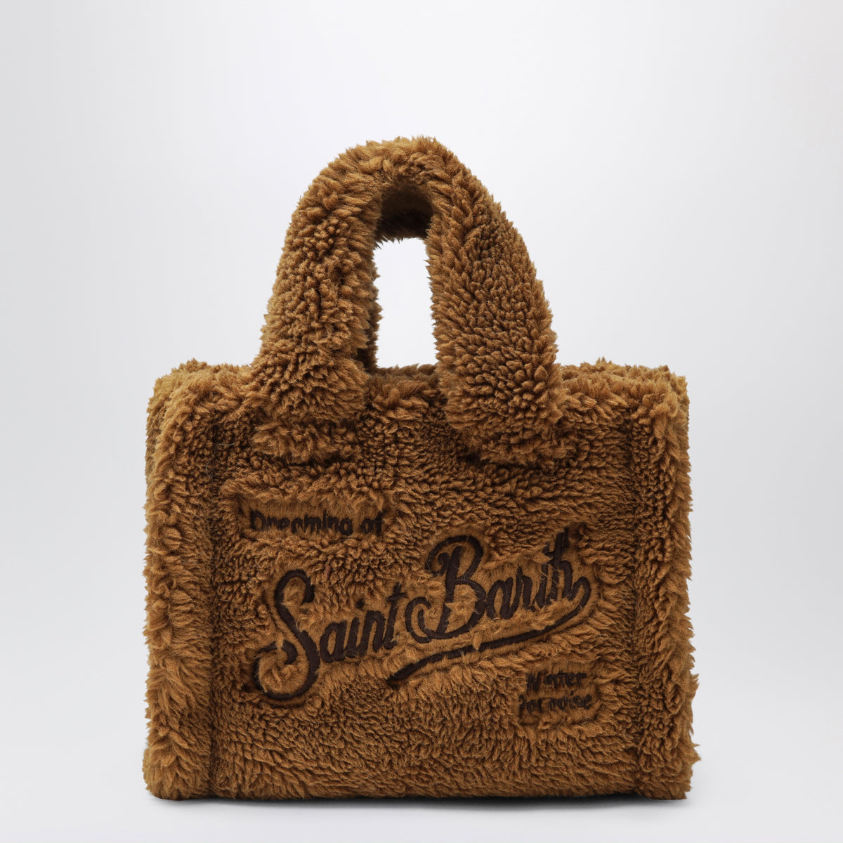 Vanity Mini brown teddy fabric bag
