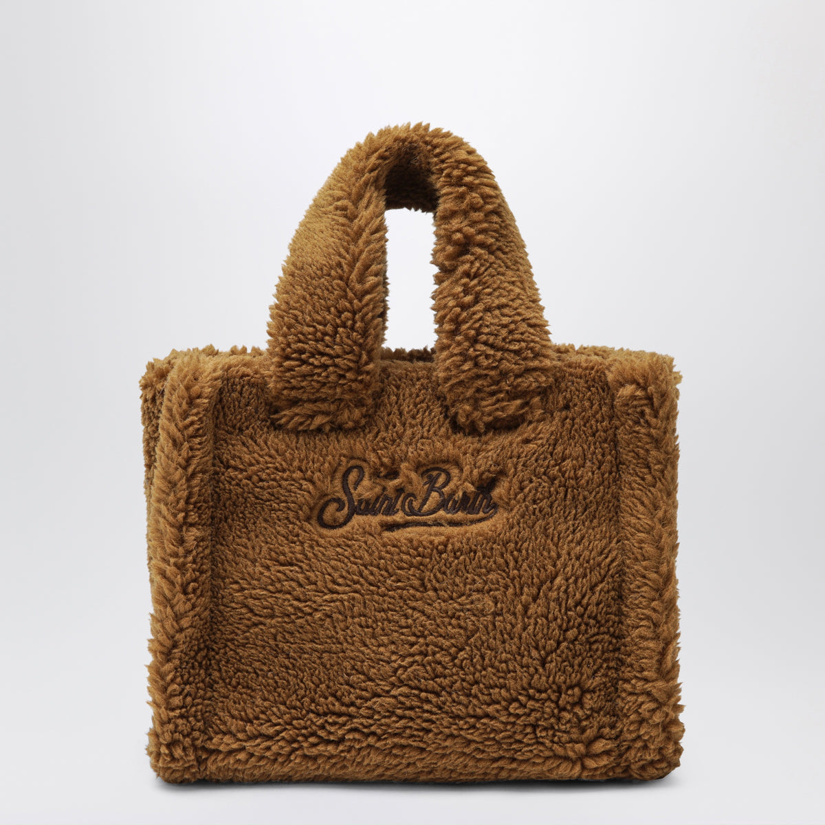 Vanity Mini brown teddy fabric bag