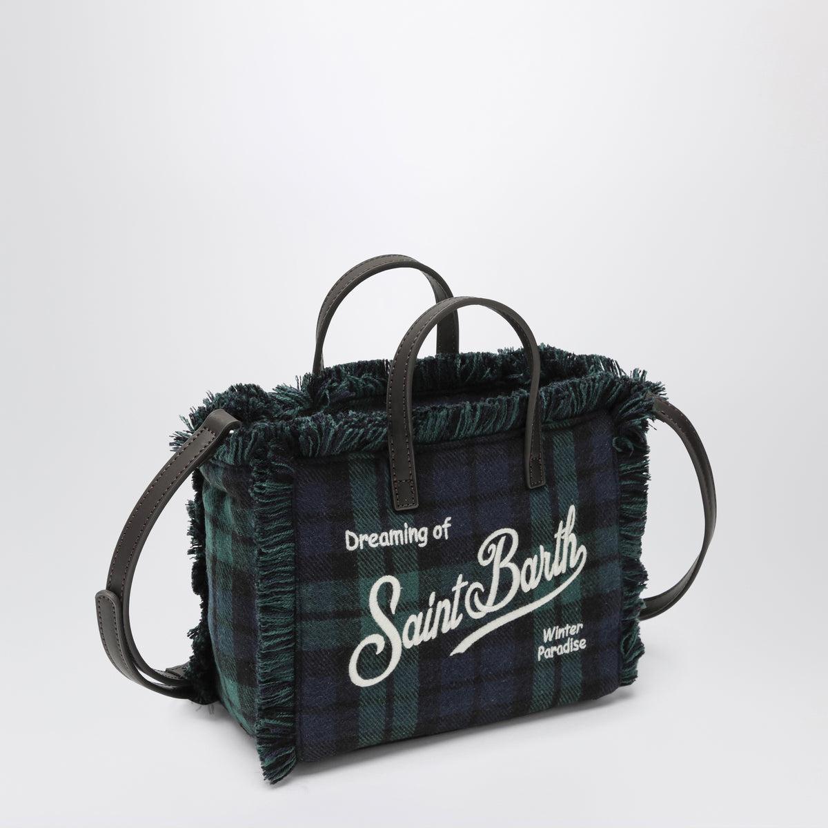 Vanity Mini tartan wool-blend shoulder bag