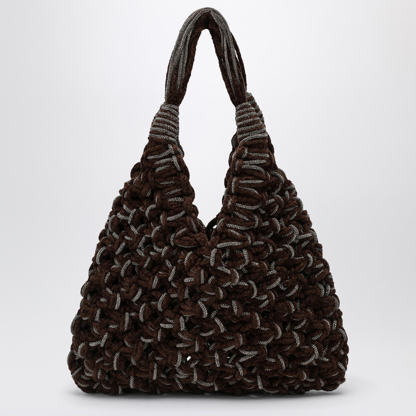 Sac Vannifique Crystal en Velours Marron