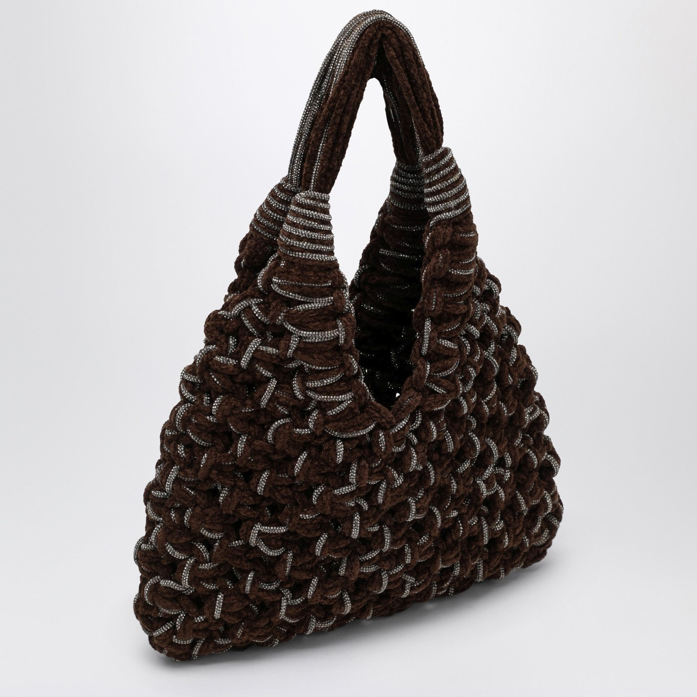 Sac Vannifique Crystal en Velours Marron