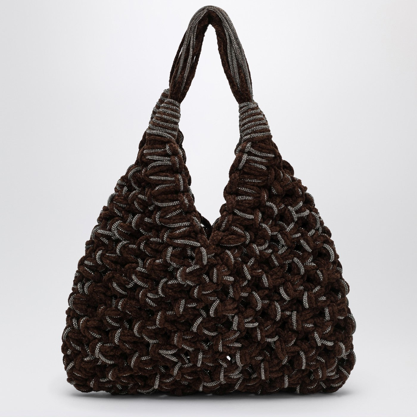 Sac Vannifique Crystal en Velours Marron