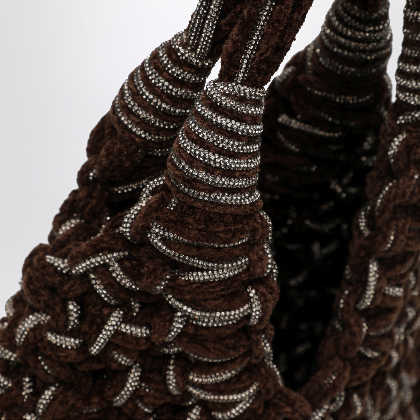 Sac Vannifique Crystal en Velours Marron