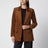 Caramel double-breasted corduroy jacket