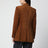 Caramel double-breasted corduroy jacket