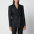 Black double-breasted pinstripe jacket