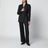 Black double-breasted pinstripe jacket