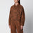 Veste marron en daim effet vintage