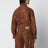 Veste marron en daim effet vintage