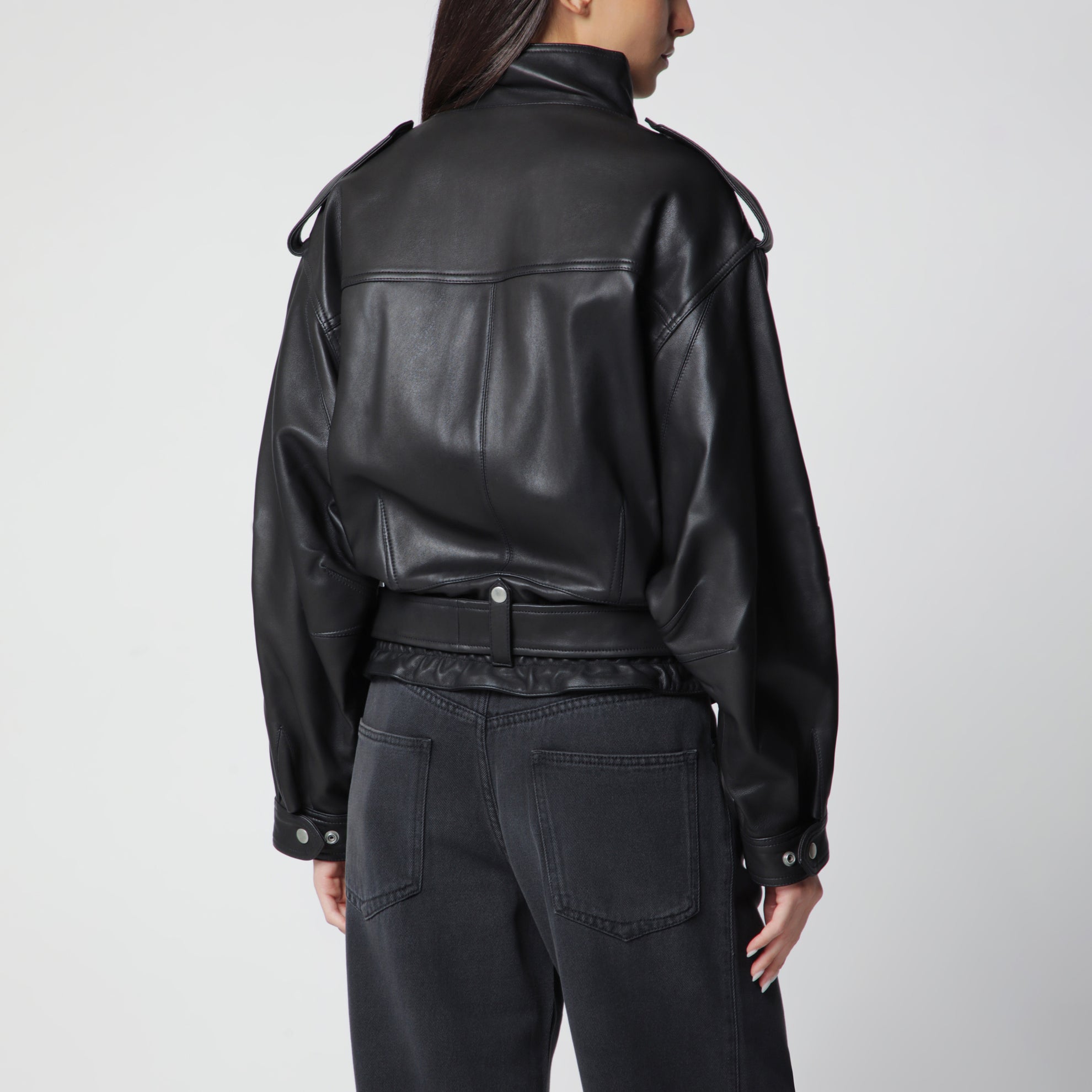 Black leather jacket