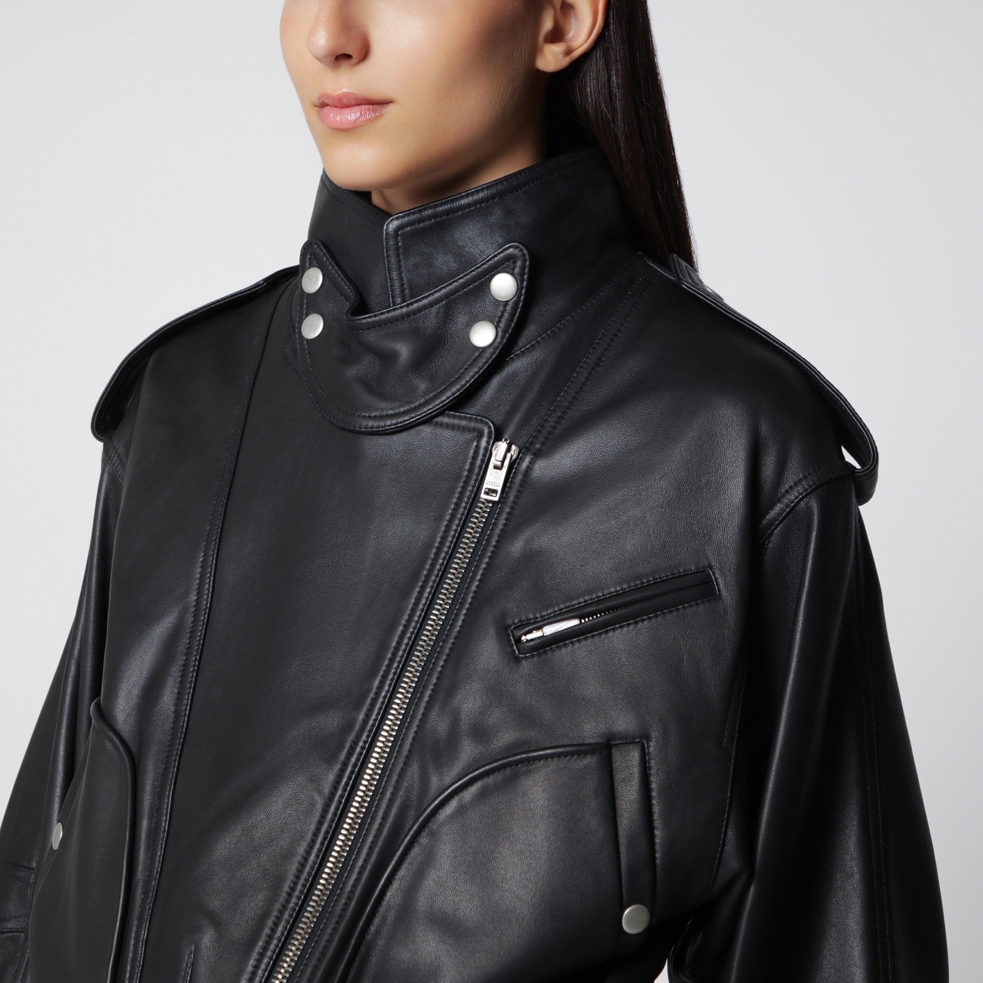 Black leather jacket
