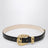 Cintura Versailles nera/oro in pelle