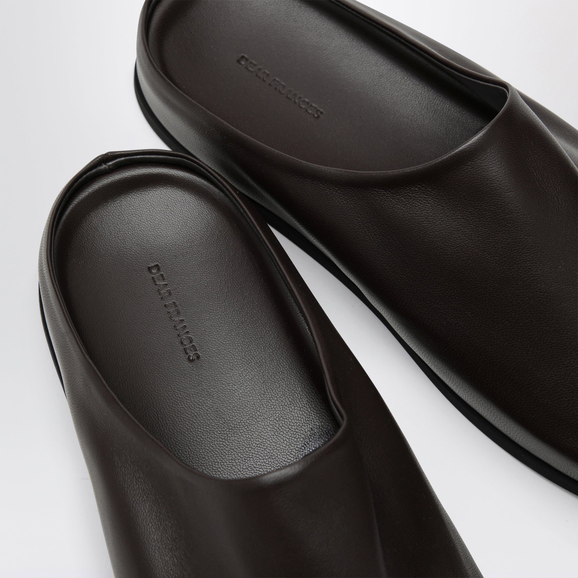 Mules Vico en cuir couleur espresso