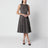 Robe midi Vichy en mélange de laine et soie