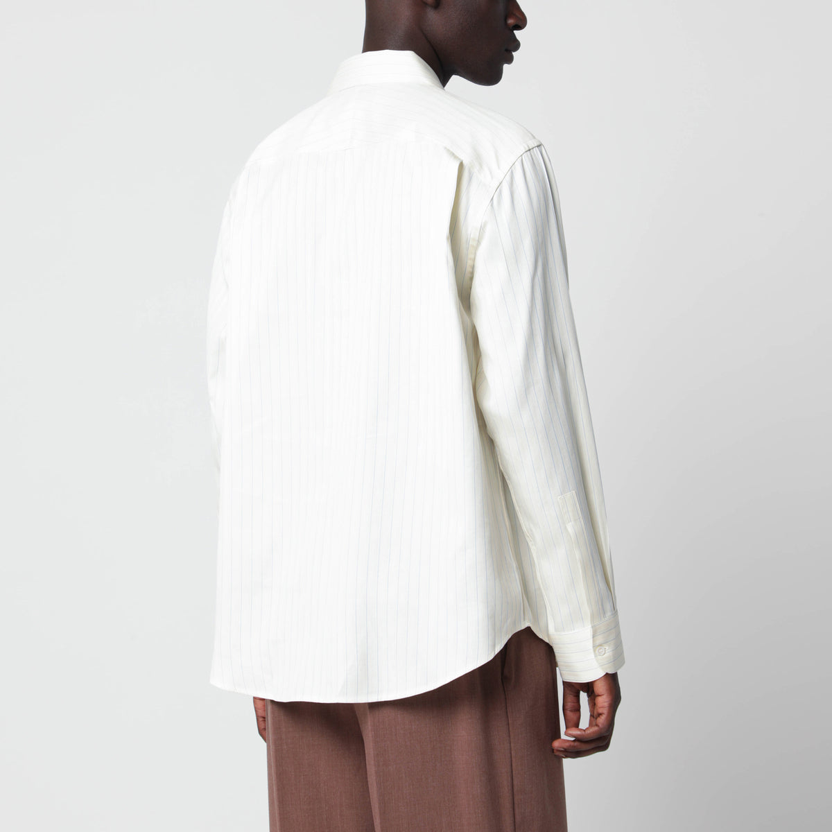 Camicia View a righine in cotone e seta