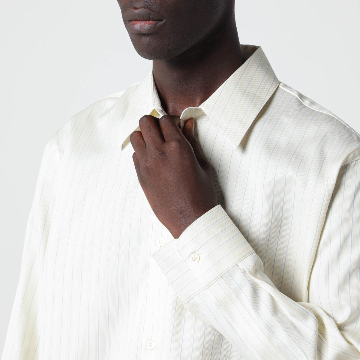 Camicia View a righine in cotone e seta