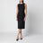 Robe midi Viola noire en mélange de laine