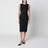 Robe midi Viola noire en mélange de laine