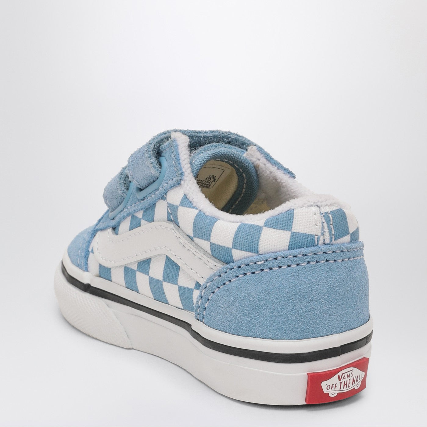 Sneakers Old Skool bianca/azzurra con motivo Check