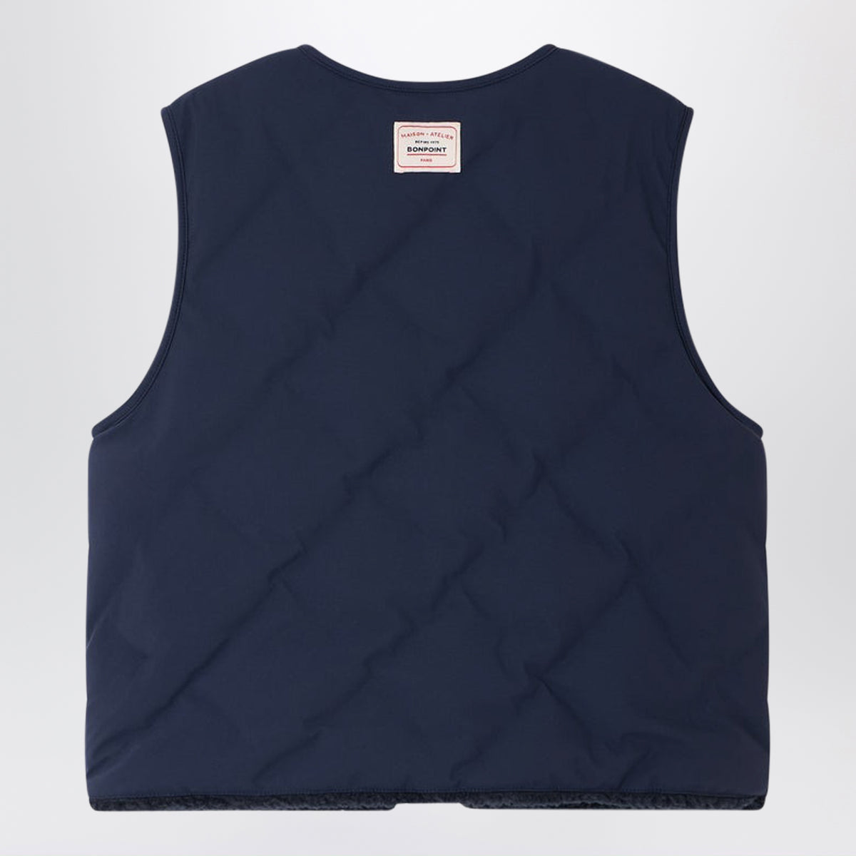 Wendbare Weste in Marineblau aus Sherpa-Fleece