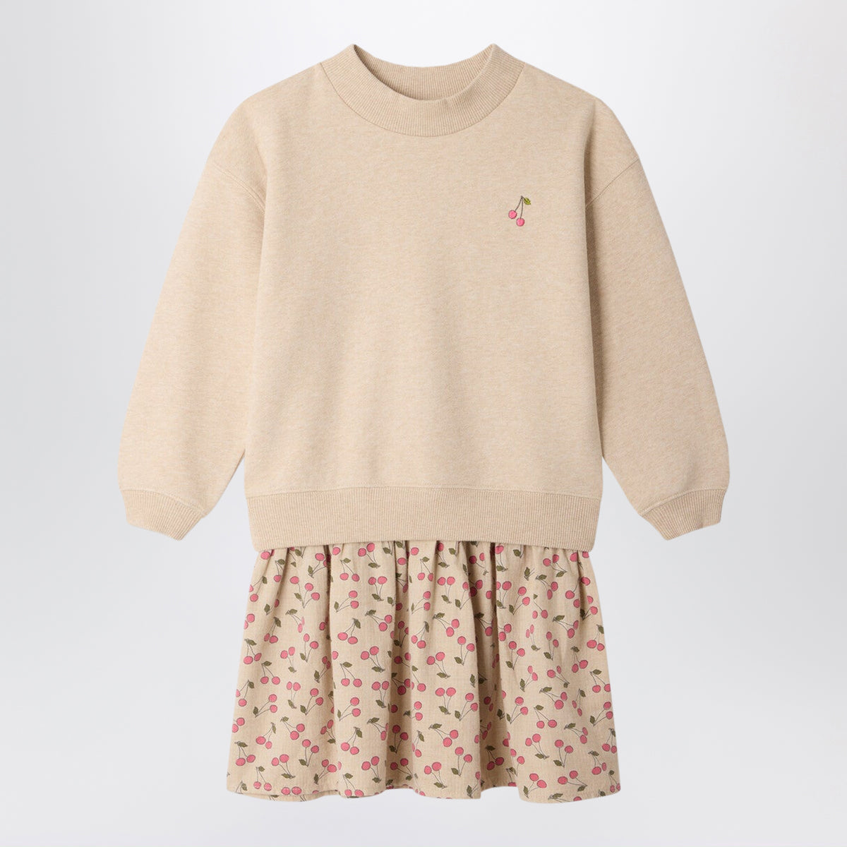 Robe Mareva beige fille en coton
