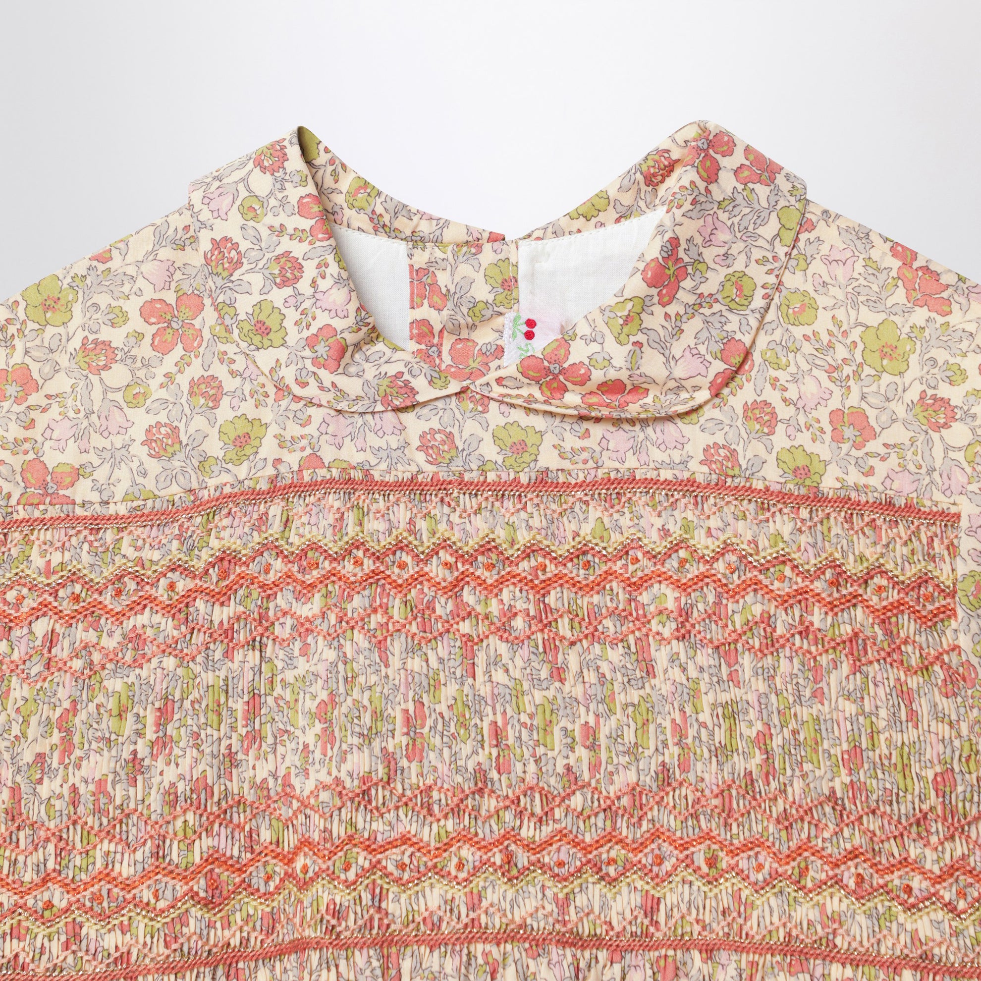 Abito con smock in tessuto Liberty
