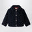 Navy blue Moline reversible jacket in sherpa-effect fleece