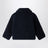 Navy blue Moline reversible jacket in sherpa-effect fleece