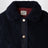 Navy blue Moline reversible jacket in sherpa-effect fleece