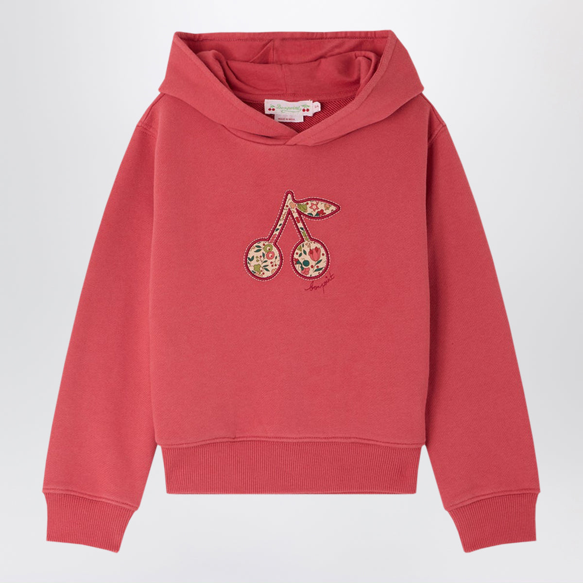 Himbeerrotes Tita Kapuzen-Sweatshirt aus Bio-Baumwolle