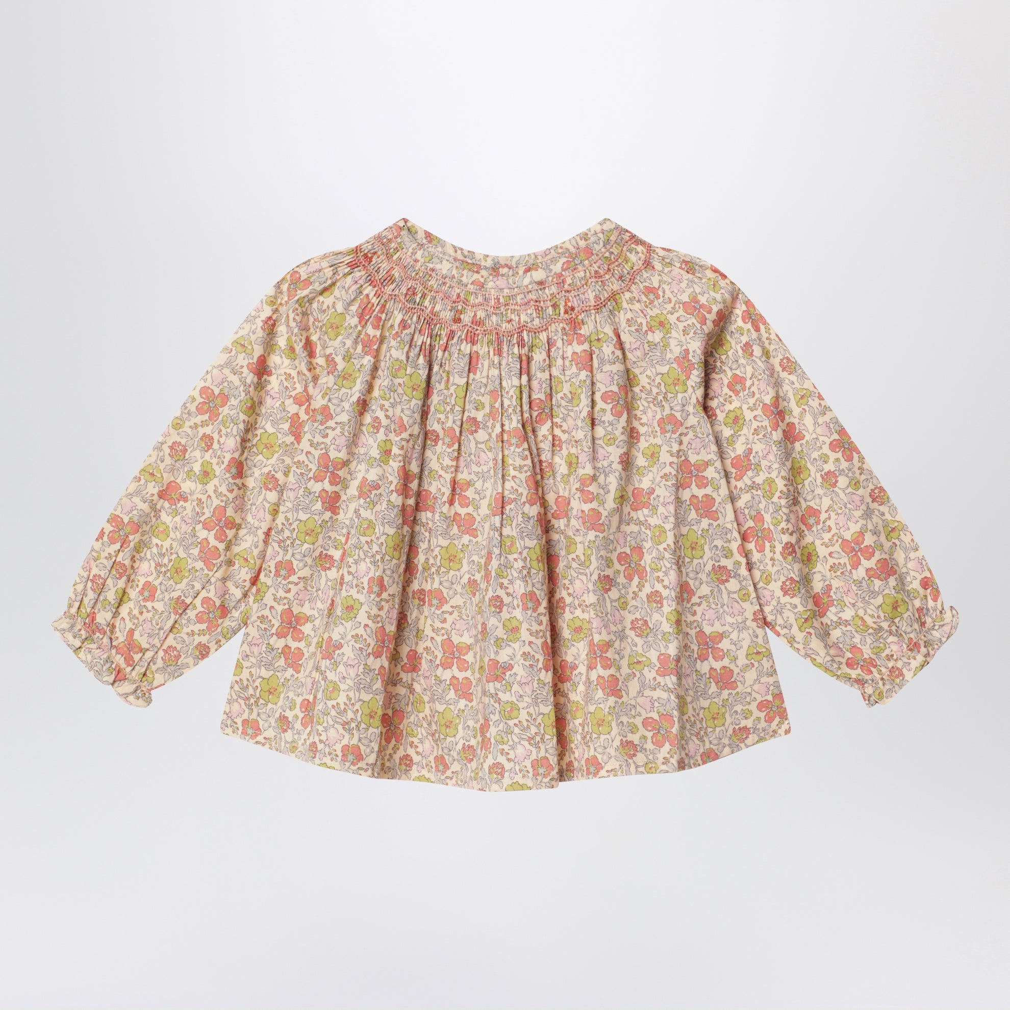Camicia rosa in tessuto Liberty
