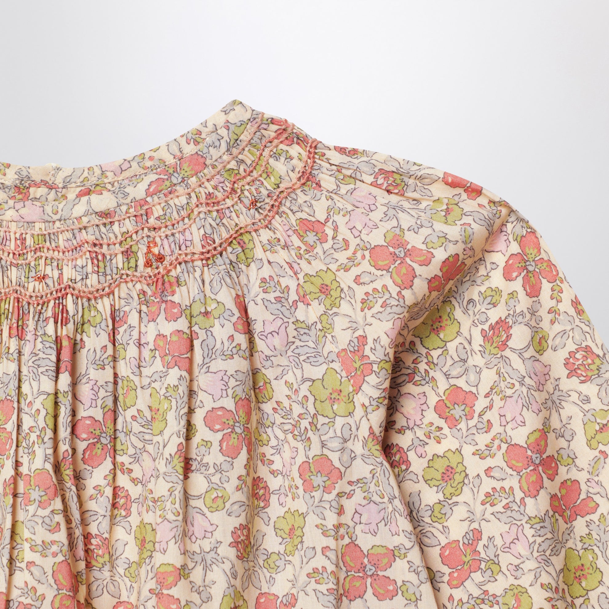 Camicia rosa in tessuto Liberty