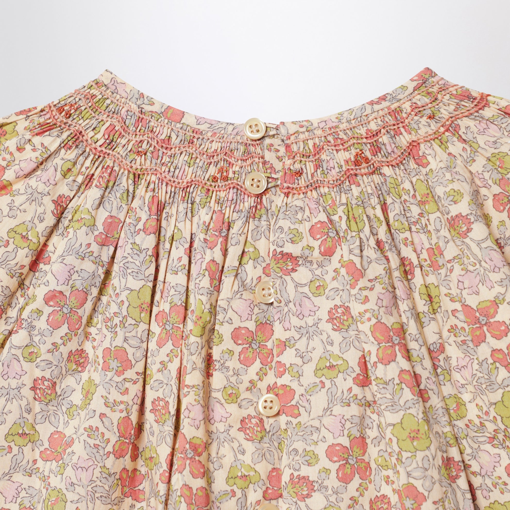 Camicia rosa in tessuto Liberty