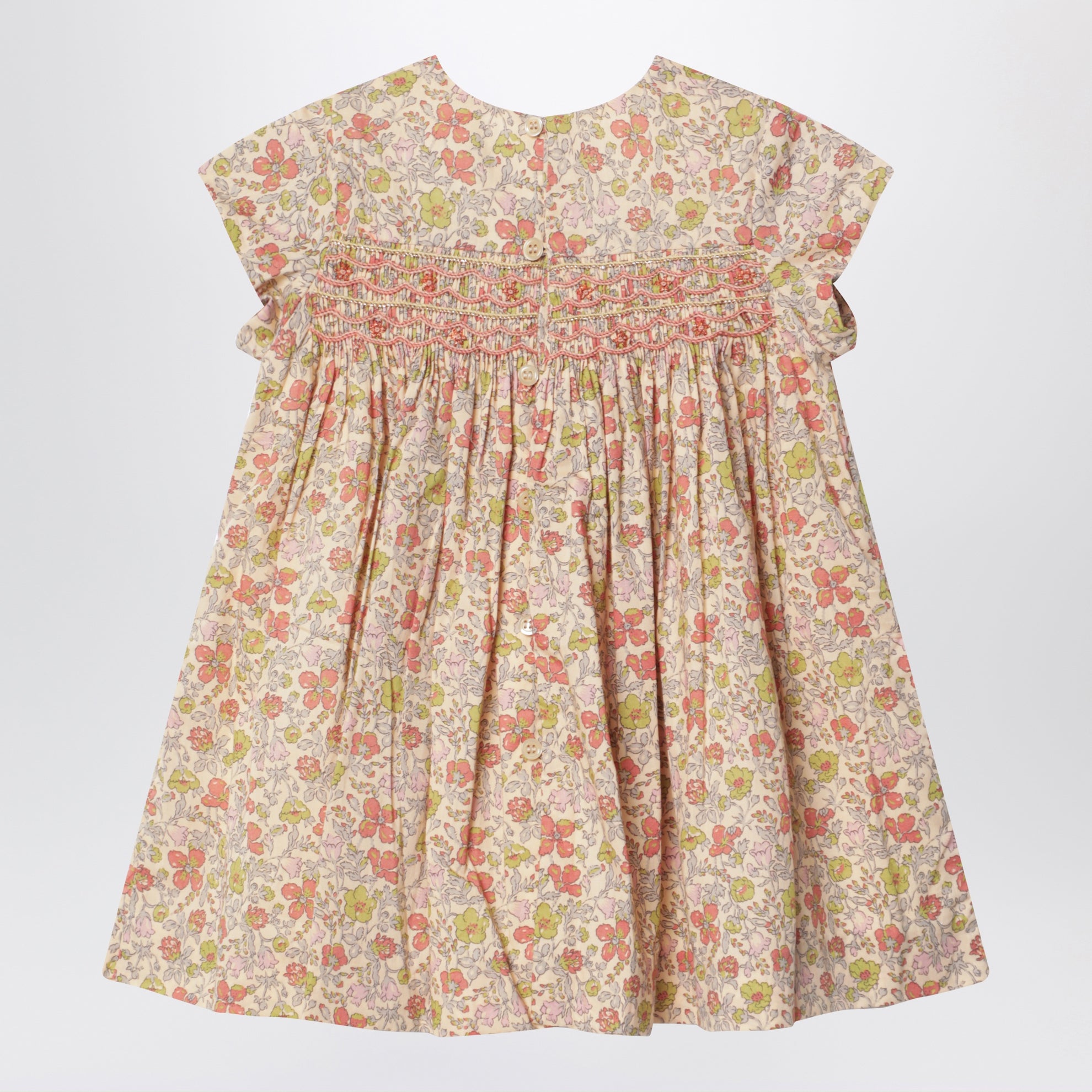 Abito con smock in tessuto Liberty