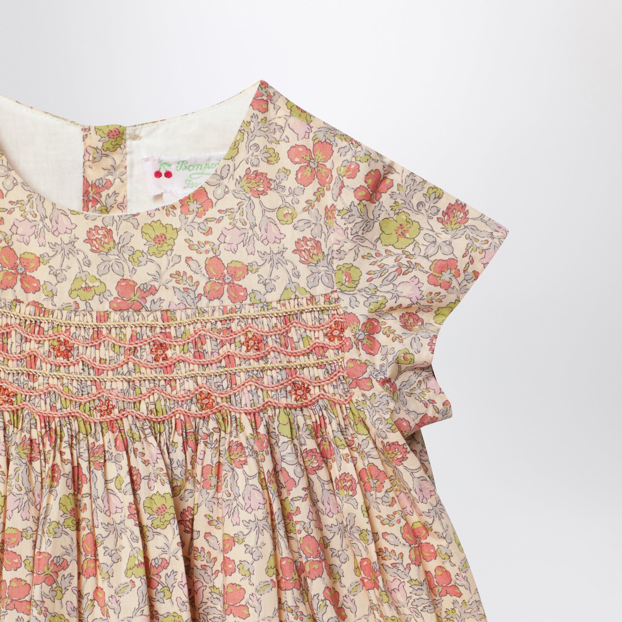 Abito con smock in tessuto Liberty