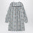 Robe Marinette bleue à imprimé floral en coton