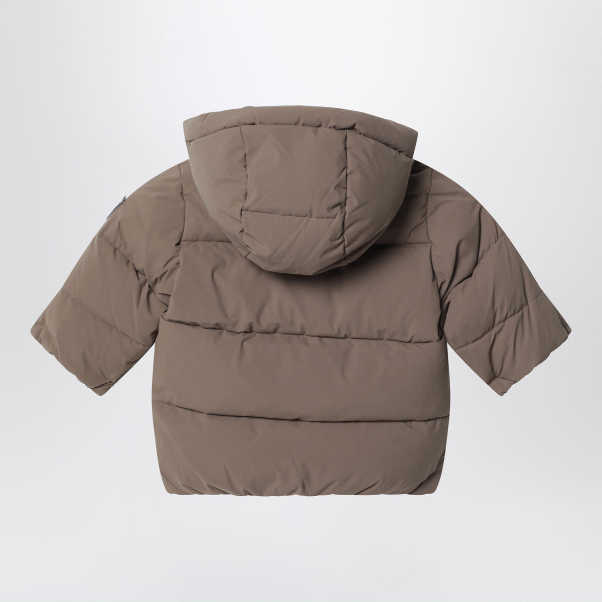Braune Daunenjacke mit Kapuze