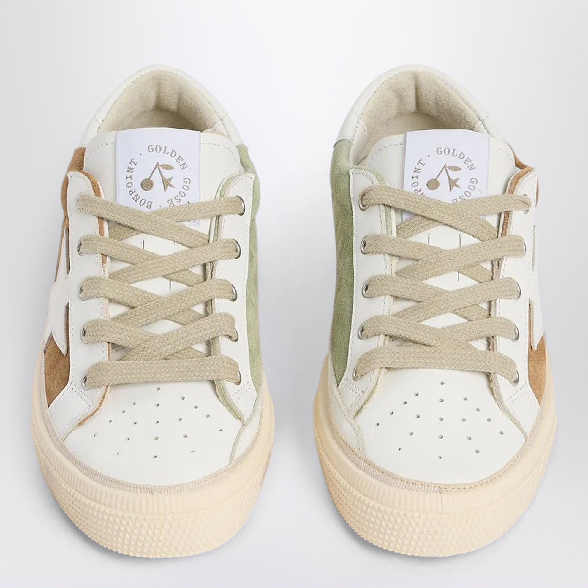Beige leather May sneakers Bonpoint x Golden Goose