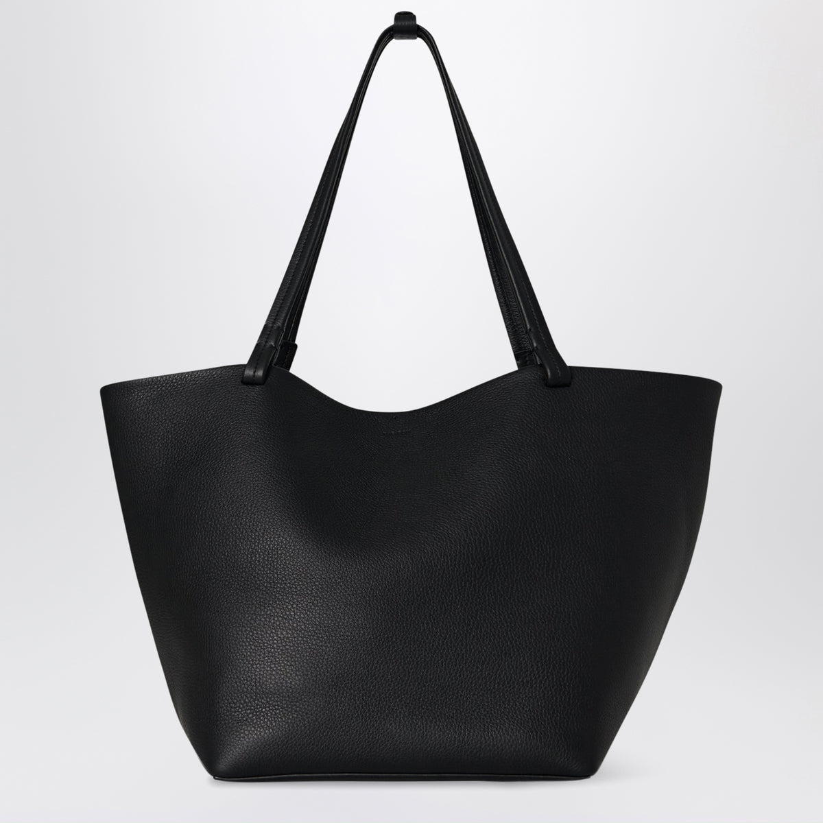 Borsa Park Tote Three nera in pelle martellata