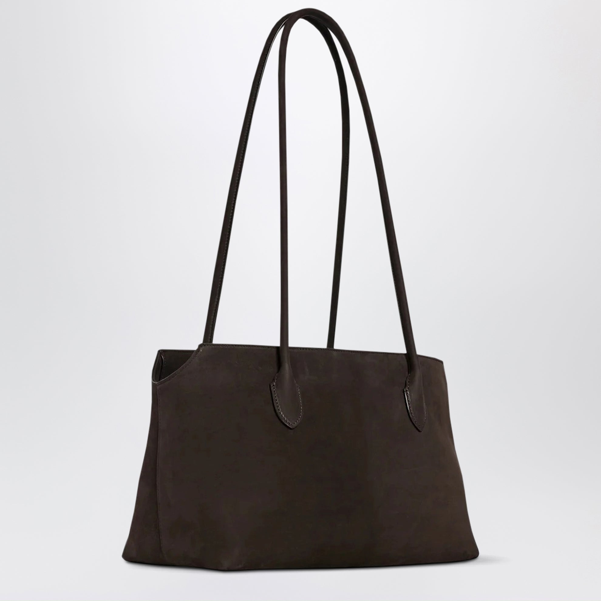 Umhängetasche Terrasse aus Nubuk-Kalbsleder in Ebony Brown