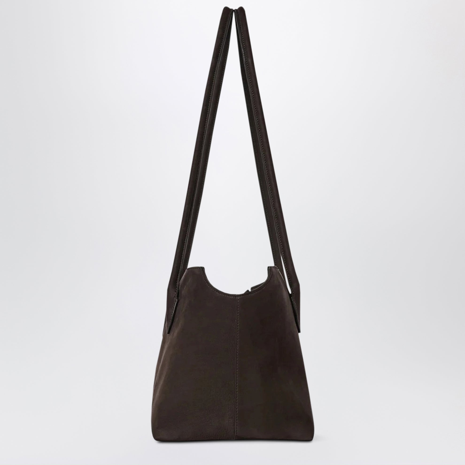 Umhängetasche Terrasse aus Nubuk-Kalbsleder in Ebony Brown