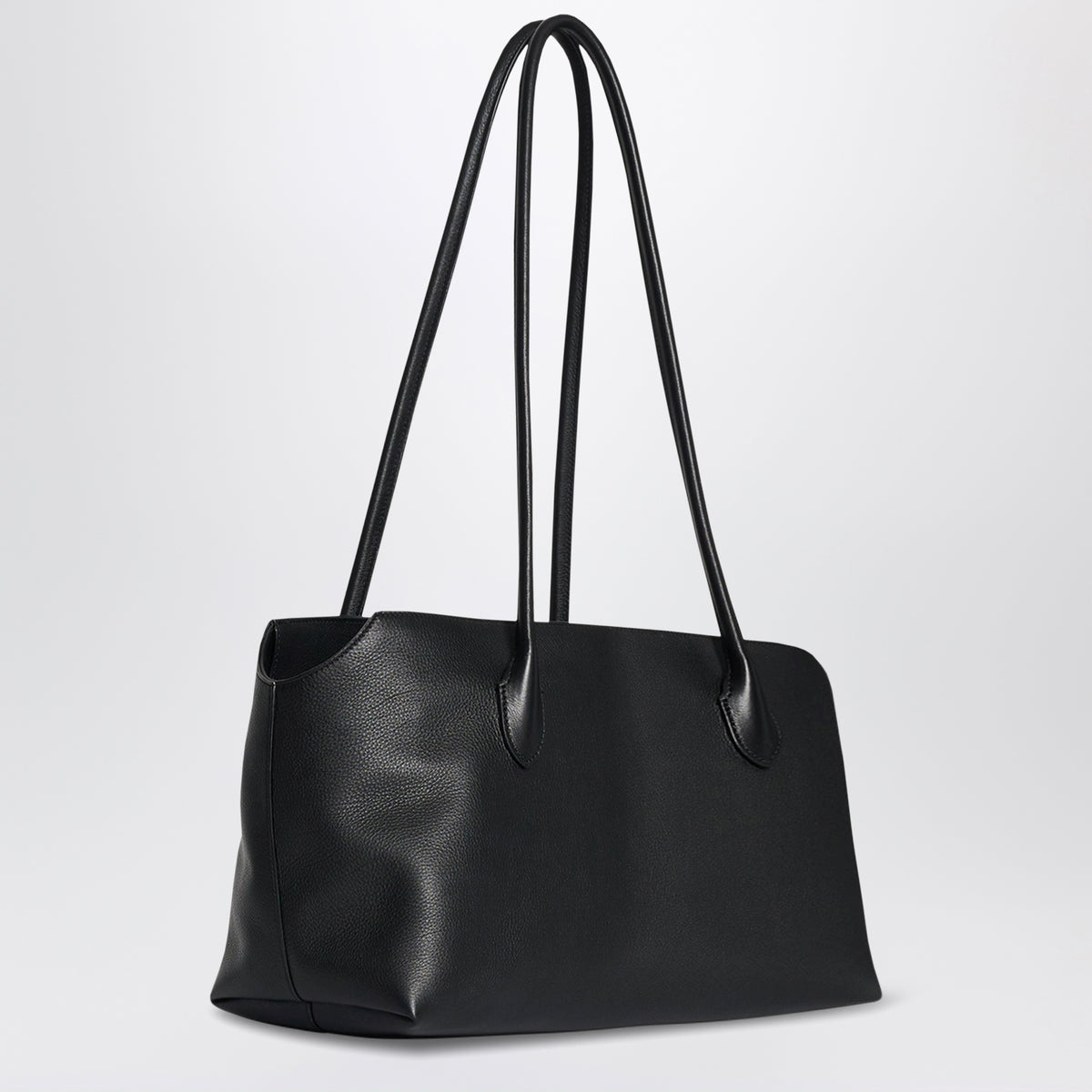 Borsa a spalla Terrasse nera in pelle di vitello