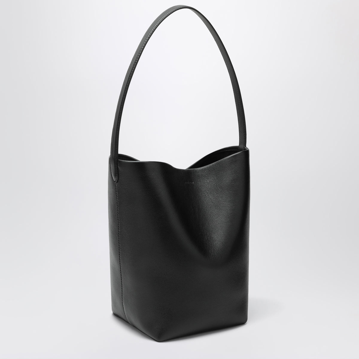 Mittelgroße Tote Bag N/S Park in Schwarz aus Kalbsleder