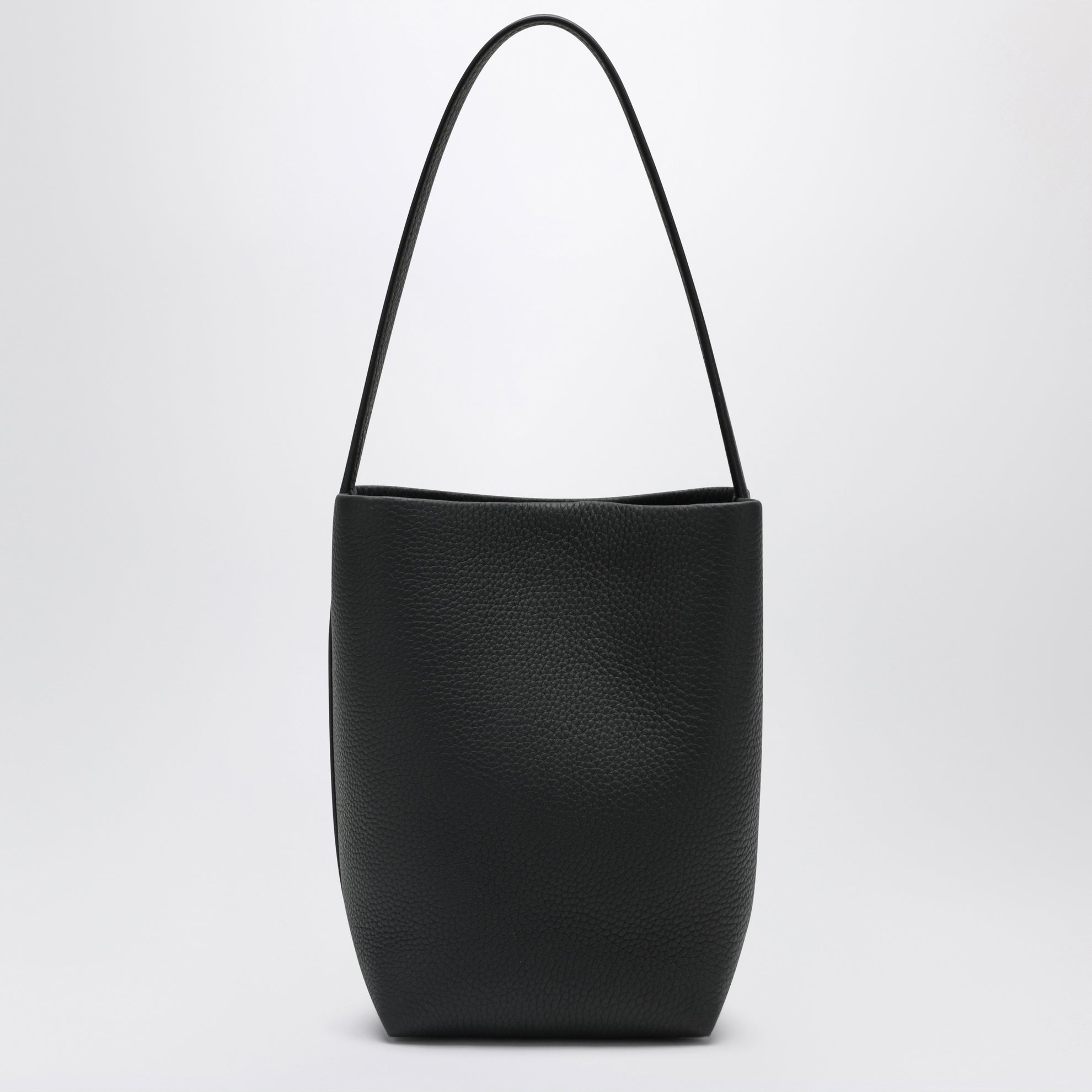Petit cabas Park Tote en cuir de veau grainé bleu