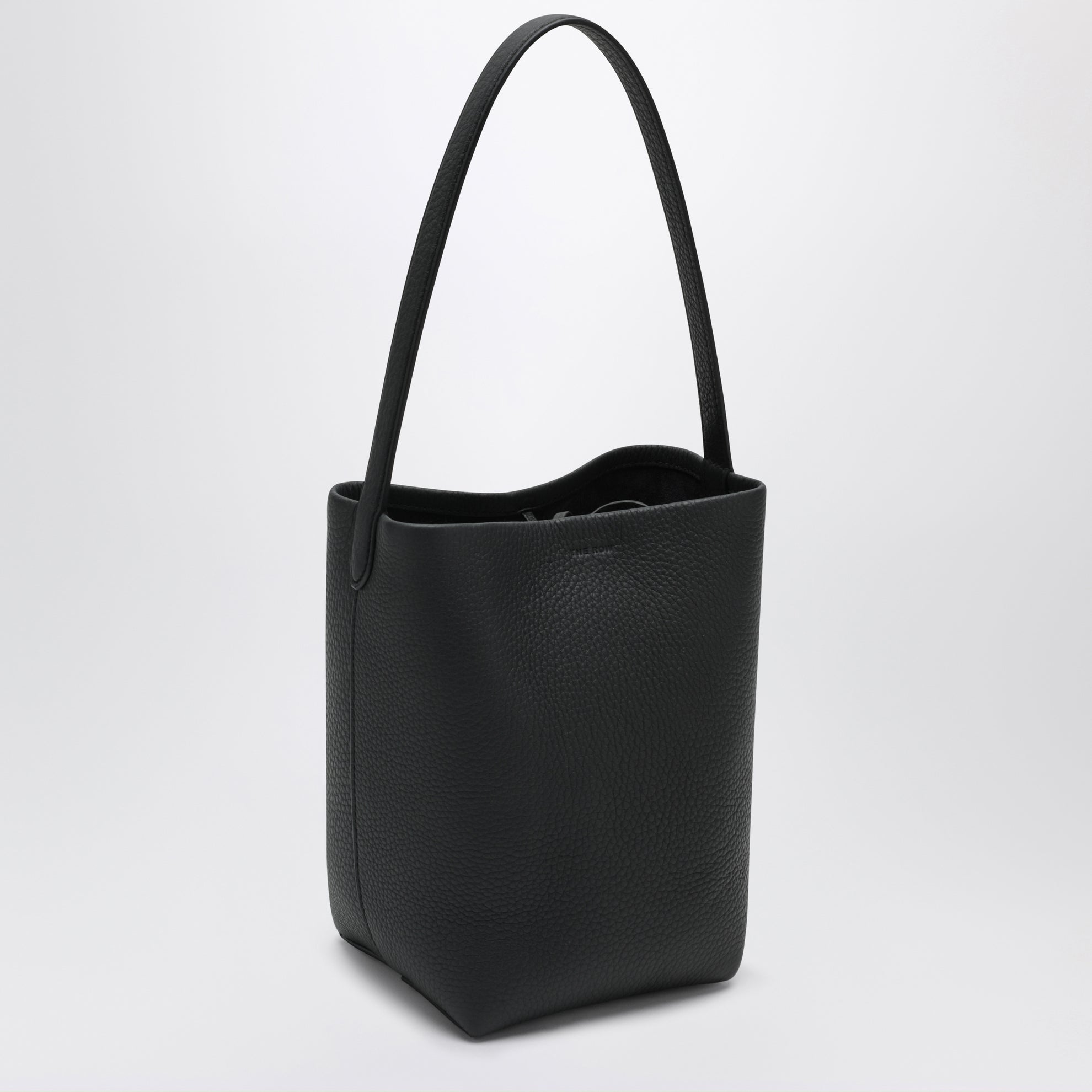 Petit cabas Park Tote en cuir de veau grainé bleu