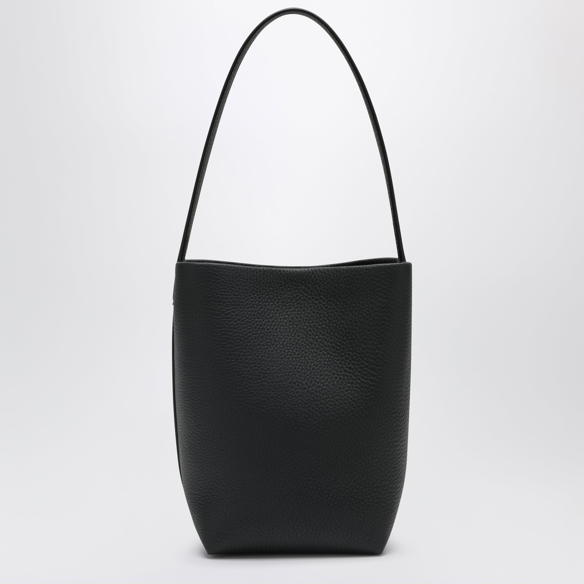Petit cabas Park Tote en cuir de veau grainé bleu