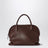 Sac à main Agnes en cuir de veau lustré bordeaux